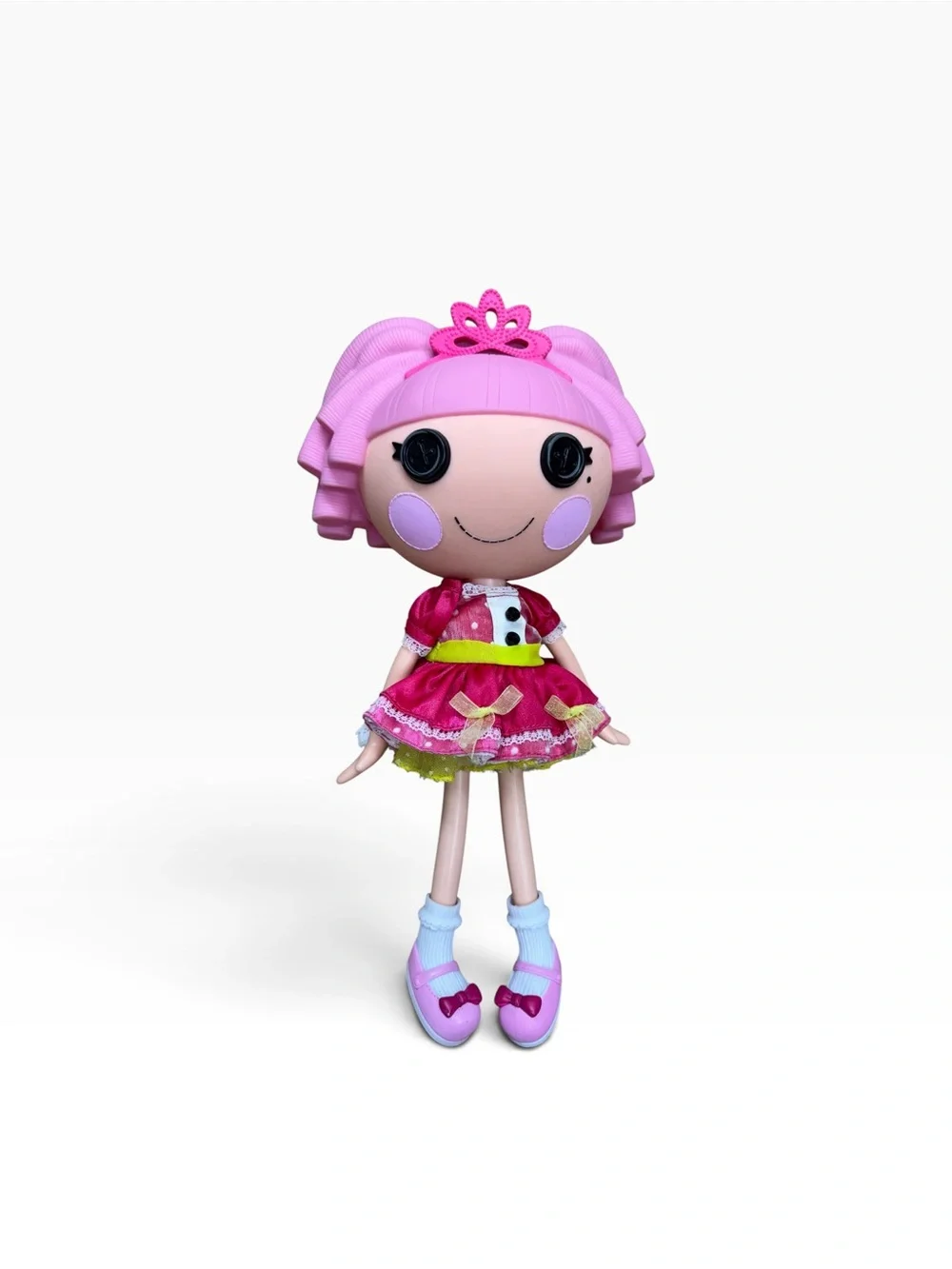 Pink Fashion Doll with Dress and Tiara - Charming Play Doll